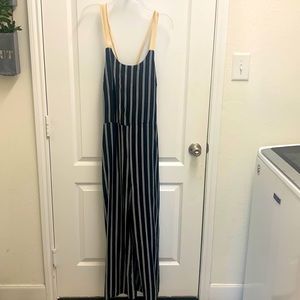 Black & White Stripped Jumpsuit